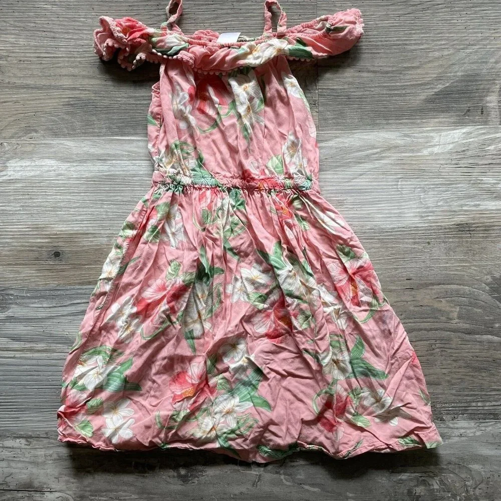 Girl’s Carter Hawaiian Floral Strappy Sun Dress Size 4T
